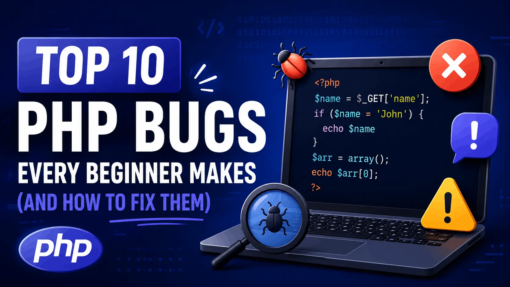 10 PHP Bugs that every PHP developer makes