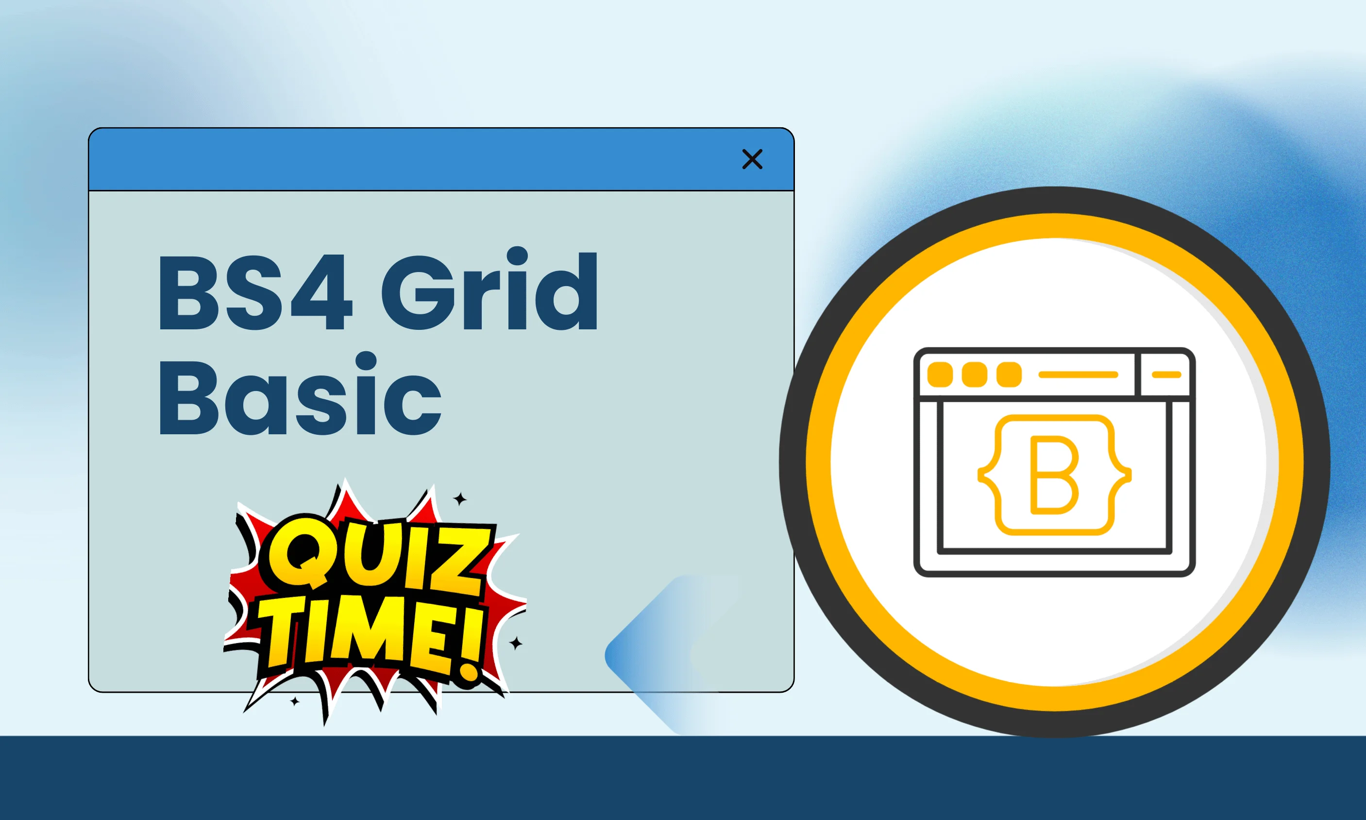 Bootstrap 4 Grid Basic Medium Level Quiz | Code Practice Quiz