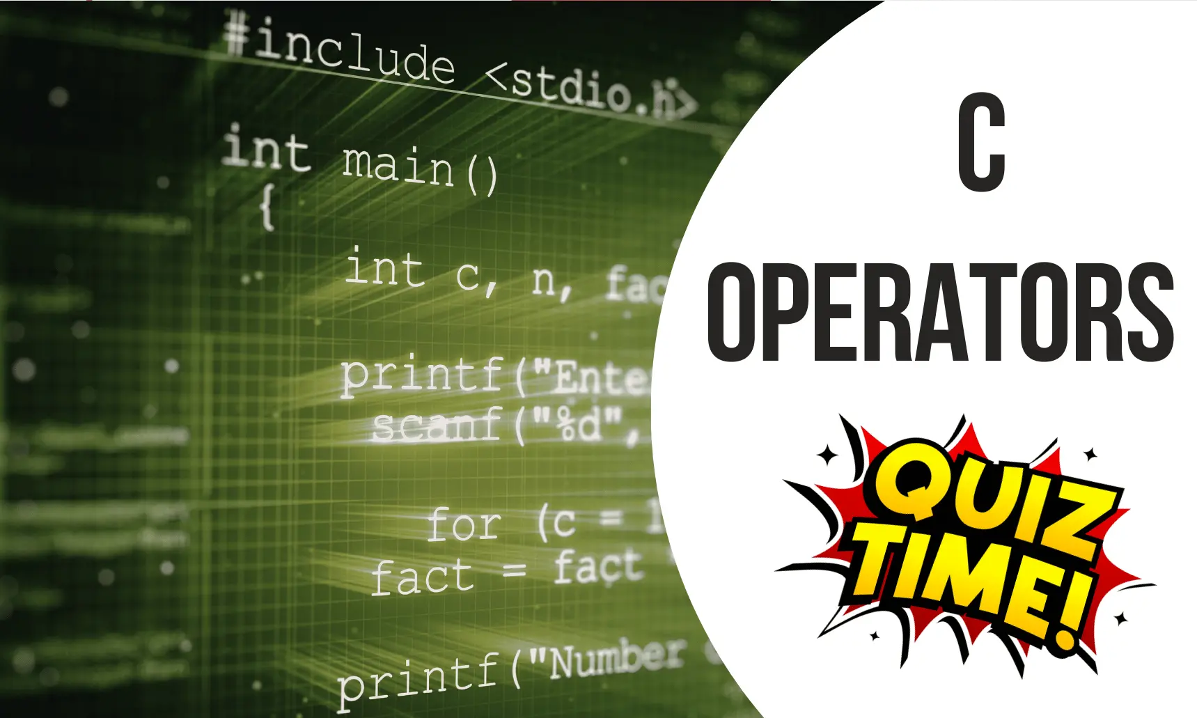 C Operators Medium Level Quiz | Code Practice Quiz