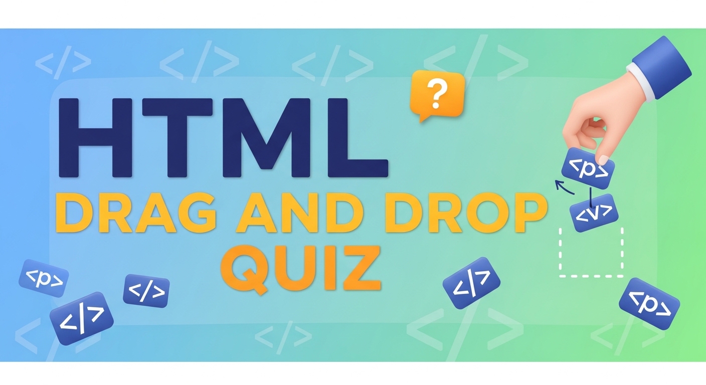 Try HTML Drag and Drop Quiz with CodePractice