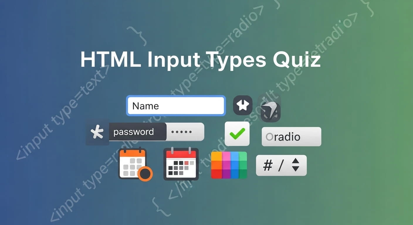 HTML Input Types Quiz | CodePractice Quiz