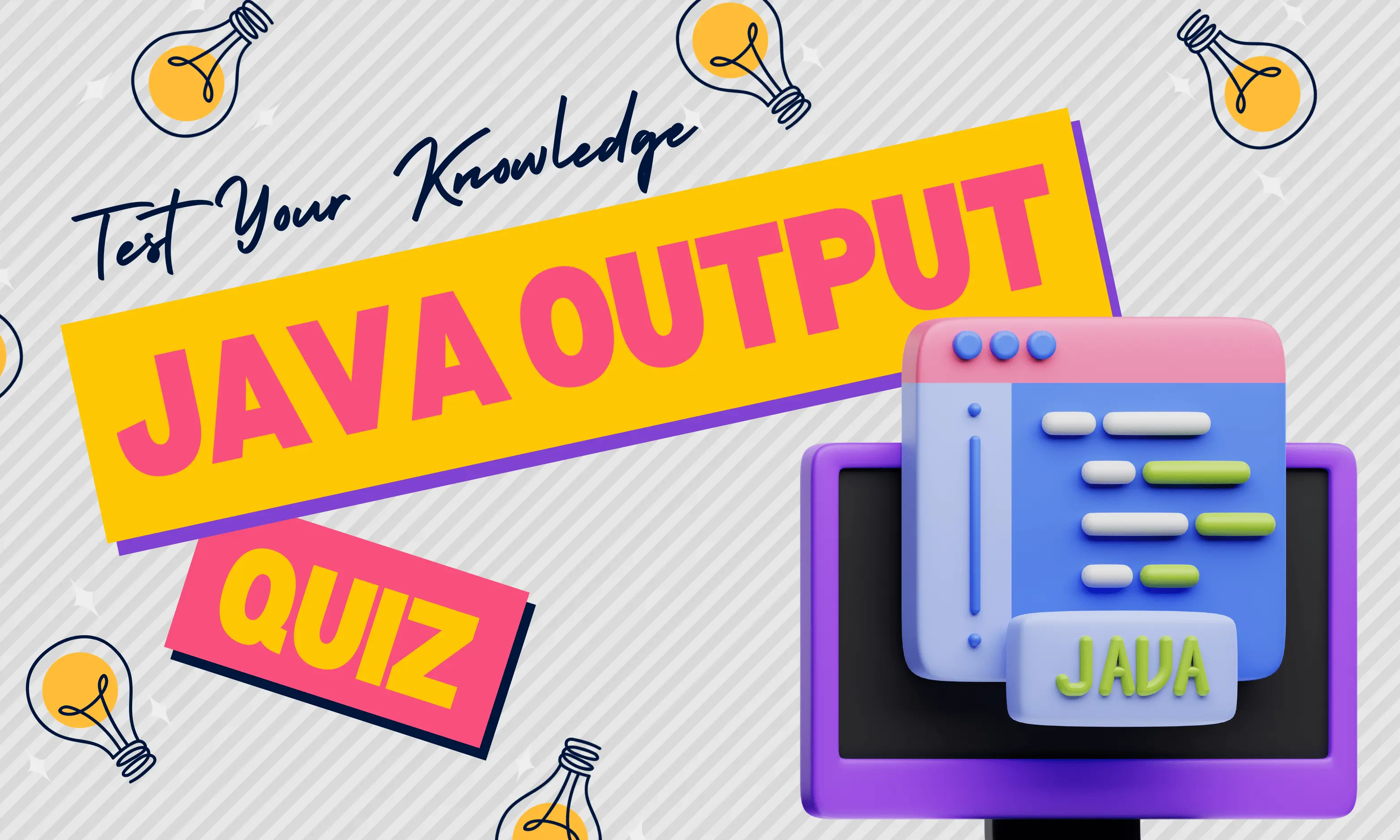 Java Output Medium Level Quiz | Code Practice Quiz