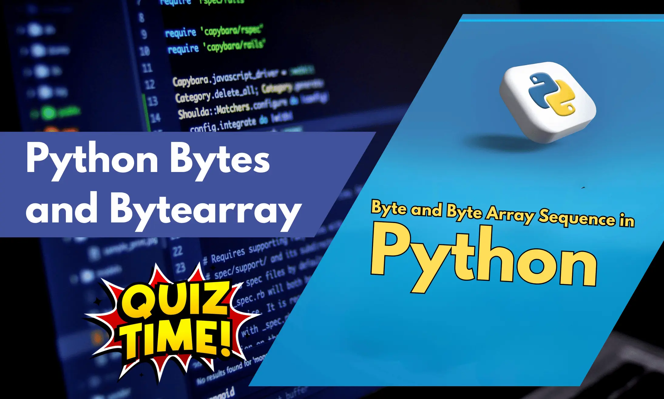 python bytes and bytearray quiz | code practice quiz
