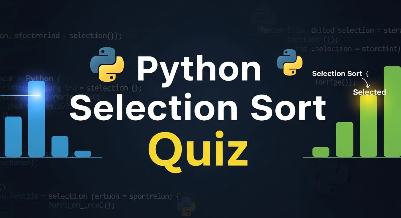 Python Selection Sort Quiz | CodePractice Quiz